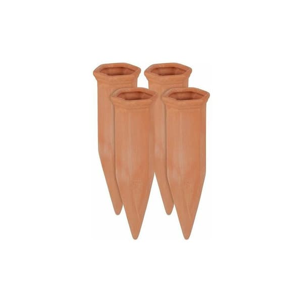 Lerspetsar, set med 4 kastelutarviketta, pullot 17 x 5,5 x 5 cm, terrakotta, terrakotta