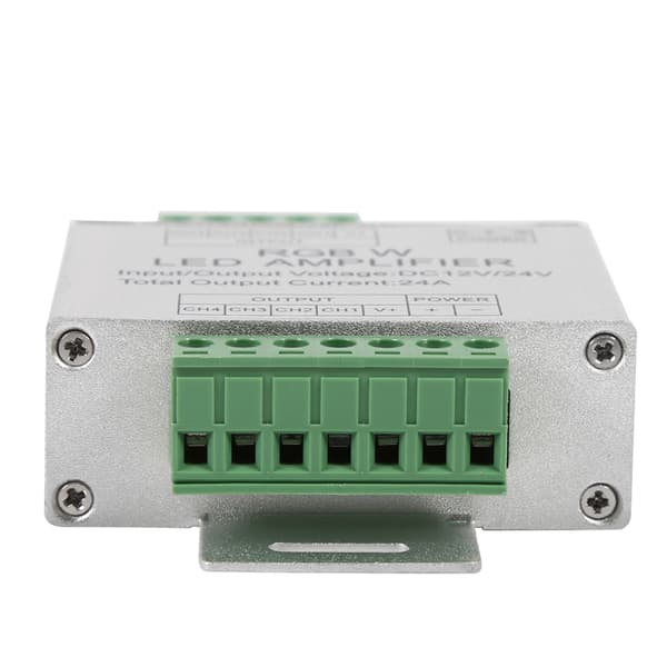 DC12-24V 24A RGBW Signal Amplifier 4-channel Output Circuit Aluminum Shell LED Strip Controller