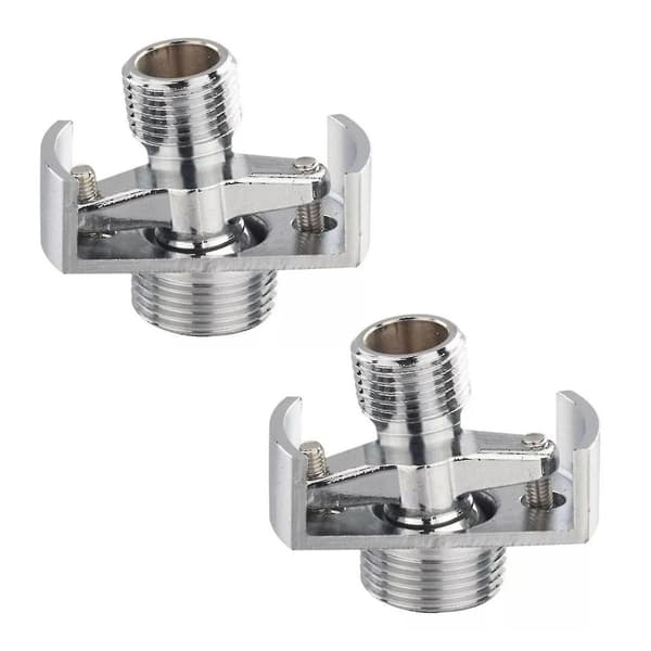 2x Adjustable Angle Inlet Pipe Copper Shower Head Angled Bent Foot Eccentric Screw Corner