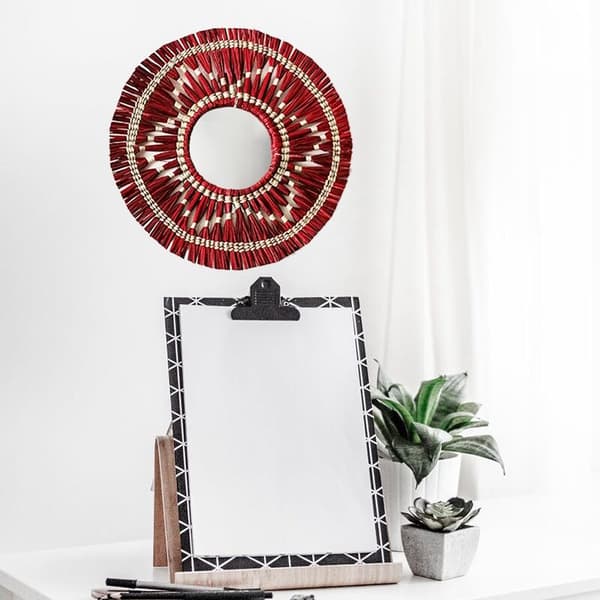 Hanging Decoration Hand-Woven Headboard Wall Decoration Wall Decoration-Red