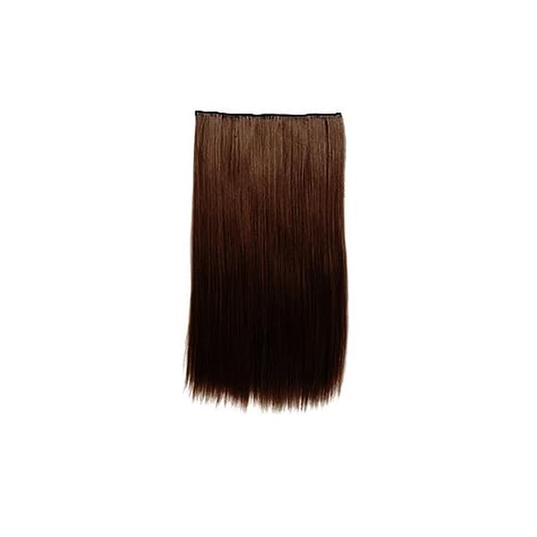 Clip-on Hårforlengelse - Krøllete & Rett Hår - 70 cm Mørkbrun DarkBrown one size DarkBrown one size