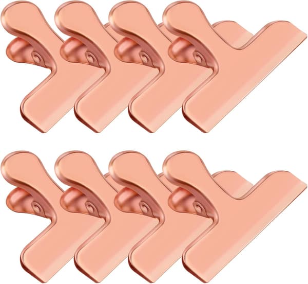 Rose Gold Chip Clips, 8-pack Stainless Steel Chip Clips, Chip Cli