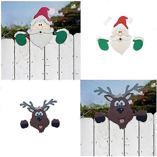 Julskyltar Jul Utomhus Santa Älg Gårdsskylt Gräsmatta Dekorationer Vinter Ornament Juldekorationer