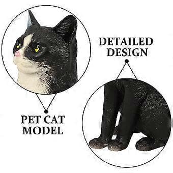 4 Pcs Lifelike Artificial Cat Figurines Simulated Pet Cat Model Artificial Cat Figurine