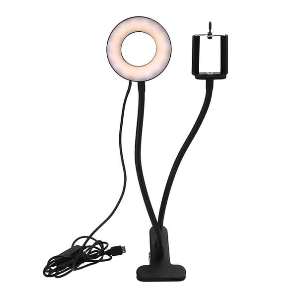 Justerbar Ringlampe til Livestreaming, Studiefotografering, Selfie, Fleksibel Fyldlampe