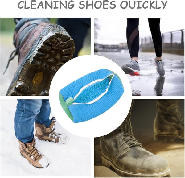Vaskepose til sneakers, Vaskepose til sko, Skovaskepose til vaskemaskine og tørretumbler (BLÅ - 2 STK)
