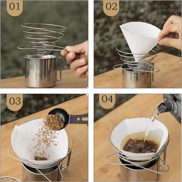 1 stk. Sammenklappeligt Genanvendeligt Kaffefilter Permanent Kaffefilter