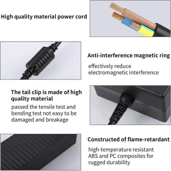 180W 15A Bilstrømadapter Spændingsomformer 230V til 12V Cigarettænderstik AC til DC Strømadapter til Dækpumpe, Køler og Andre Apparater 1 cm 1 cm