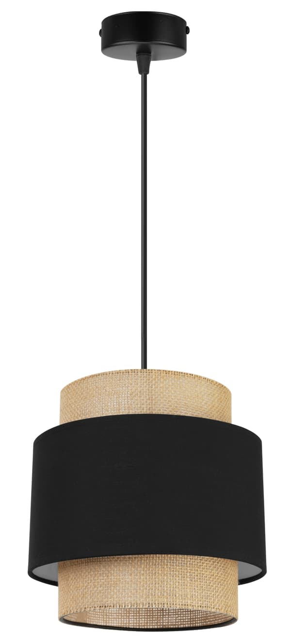 PENDEL LAMPE, KRONE, LAMPESKÆRM, BOHO JUTE