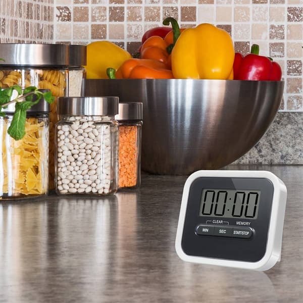 Digital Timer Magnetisk Portabel Högt Larm Tålig För Kök Matlagning Bakning Red white