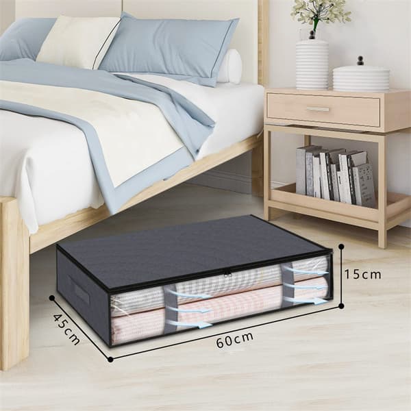 3 stk, 60*45*15cm, Oppbevaringsposer under sengen Sammenleggbar klespose Stor