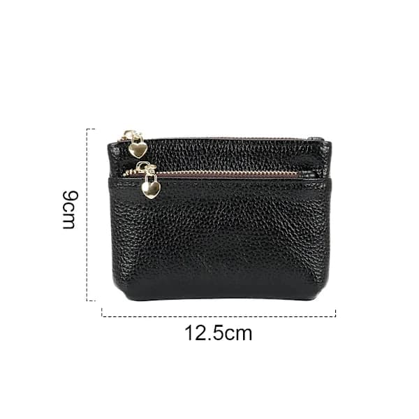 Myntplånbok dam kort liten plånbok mjukt läder körkortshandväska
