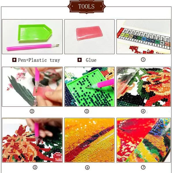 Diamantmaling / Dekorativ maling DIY 5D-30x40cm regn