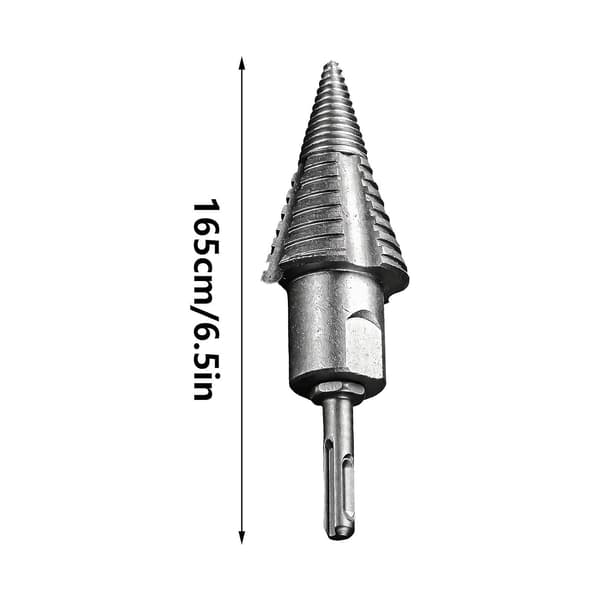 Vedklyvsborr - skruvkonborr i kolstål, stockklyvsborr + rund skaftadapter Drill bit + round shank adapter