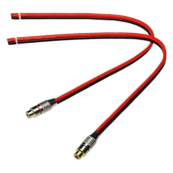 Kaiutinkaapeli 14 AWG Phono RCA -naarasliittimellä, 2 kanavaa
