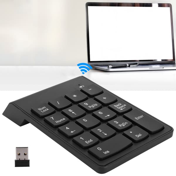 2.4G Wireless Mini Number Keyboard Portable Commercial 18-Key USB Keypad for Office Laptop