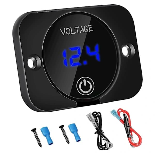 12V Voltmeter med S Digital Display 12V 24V Voltmeterpanel for Båt 2025
