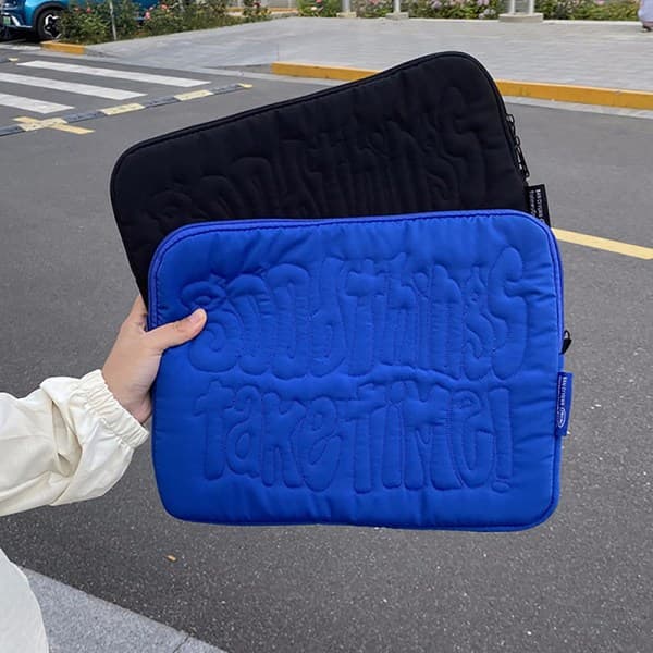Broderimønster e proof Laptop Sleeve Etui 11 13 14 tommer Blå 15-15.6 tommer