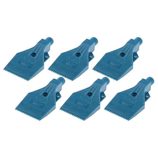 1/4\" Gjengestørrelse, Flat Vindstråle Luftblåsemunnstykke Spray 3 Hull Blå X6