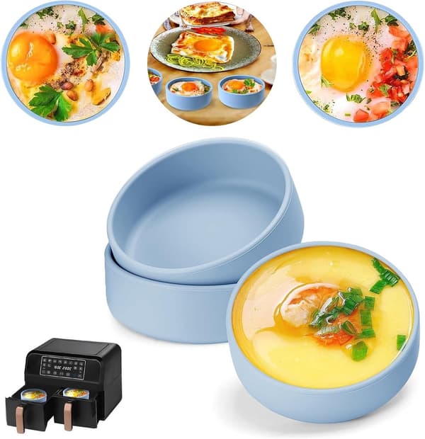 Eggkoker - Eggformer - Eggform - Kok eggkoker for kokte egg - Mikrobølgeovn eggkoker for ett egg (2 stk)