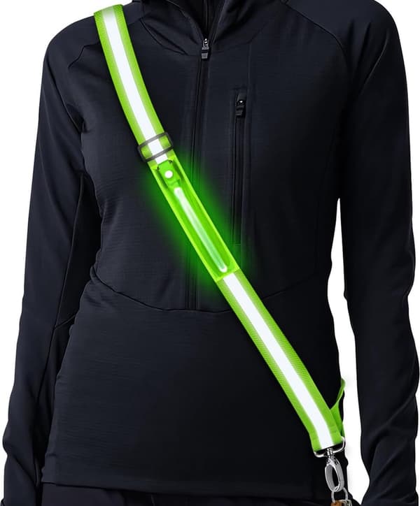 Waterproof Running Lights with High Visibility, Running Vest with 360 Degree Reflective Strips