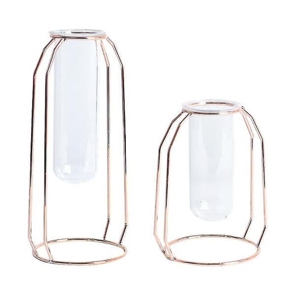 Glas- og metalopbevaringsholder til dekoration