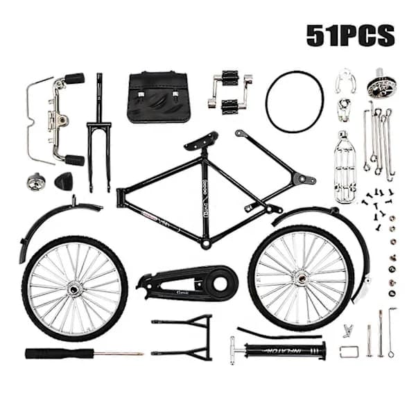 Creative Iron Art Table Decoration Toys 1:10 DIY Retro Bicycle Model