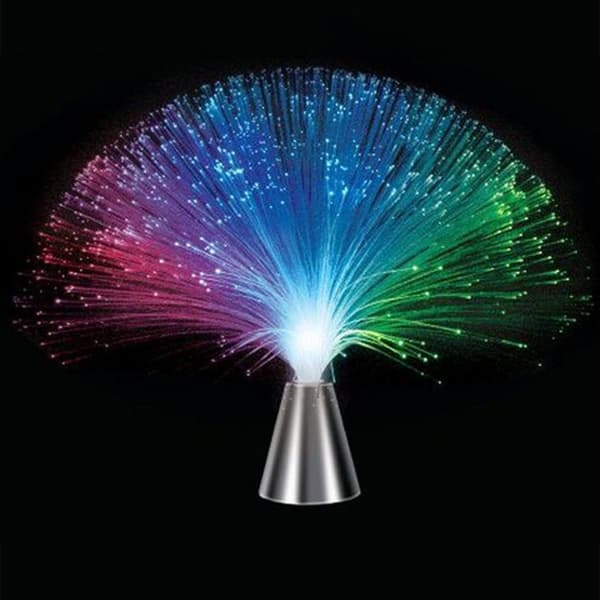 Fiberoptisk lampe / Fiberoptisk lys - Farveskiftende - 30 cm Flerfarvet