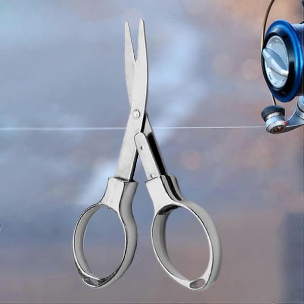 Folding Scissors - Foldable Portable Pocket Knife, Multipurpose Hospital Care Scissors, Silver, Outdoor Survival Tool [DB]