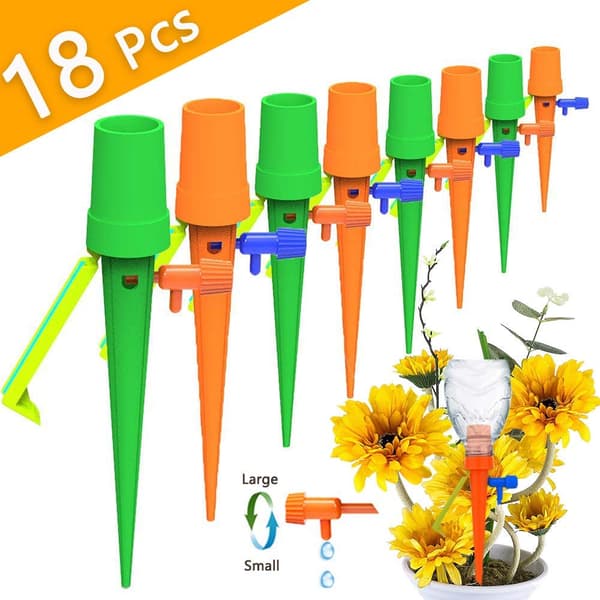 Slow Release Control for Customized Watering, Direct Root Watering Self-Watering Spikes, Automatic Irrigation Equipment with Windproof Anti-Tilt