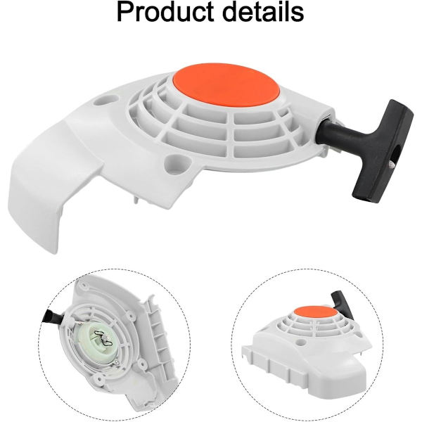 Grey Replacement Pull Starter for Lawn Mower - Fits FS120/200/250, BT120C, Easy Installation