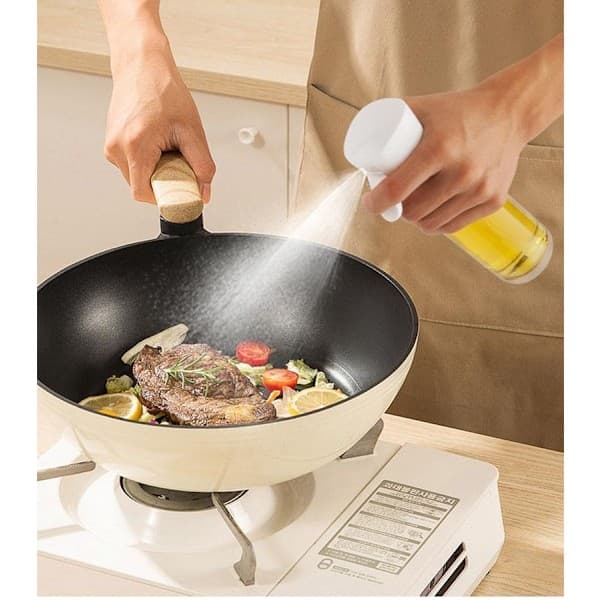 Glassprayflaske til olie og eddike - 200ml Sort