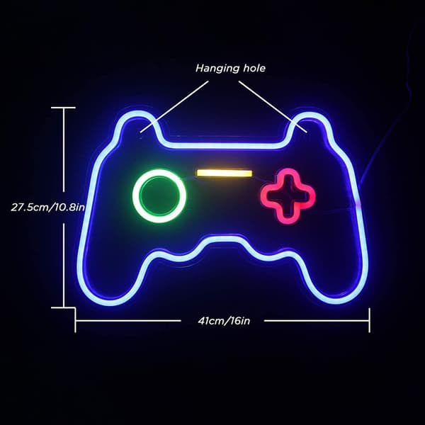 Game Neonskilt Xbox Neon Lysskilt Veggkunst Blå LED Neonlys
