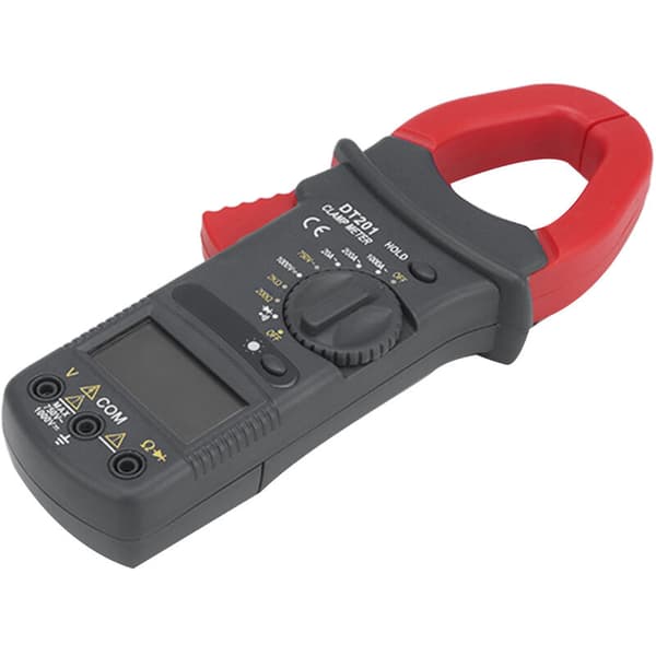 DT201 Digital Clamp Ammeter Multimeter 1000A AC/DC Voltage Tester 1999 Counts Hz NCV Capacitance Ohm Diode Test