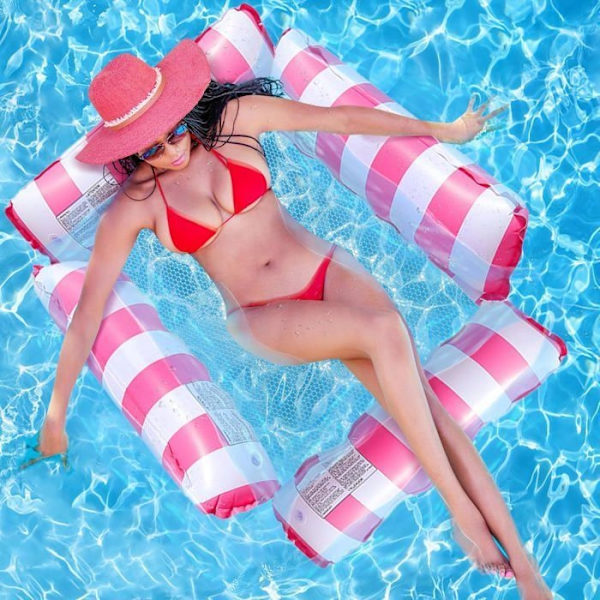 Inflatable Pool Chair, 4-in-1 Multi-Mattress Inflatable Pool Float, Inflatable Pool Hammock for Adults