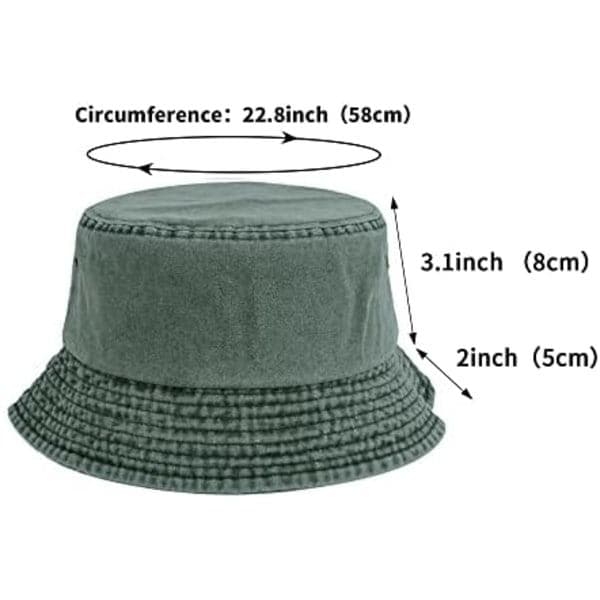 Pakke Vaskede Bomulls Bucket Hats Sammenleggbar Sommerhatt Reise Strand Solhatt Ensfarget For Menn Kvinner