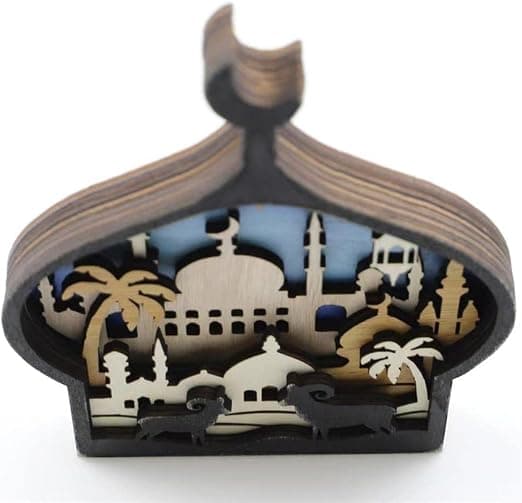 Dekorativ treskulptur for skrivebord