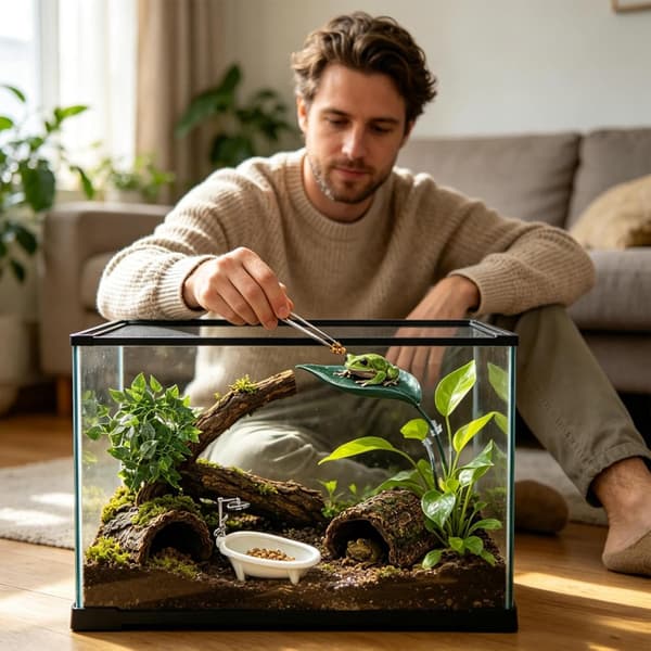 grodtillbehör för terrarium Amfibiehabitatutrustning -