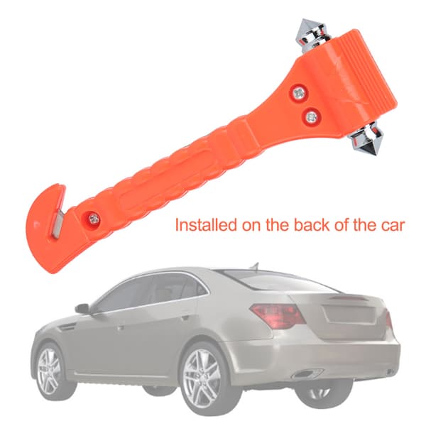 2 in 1 ABS Multifunctional Seatbelt Cutter Emergency Hammer for Car with Bracket for Breaking Windows