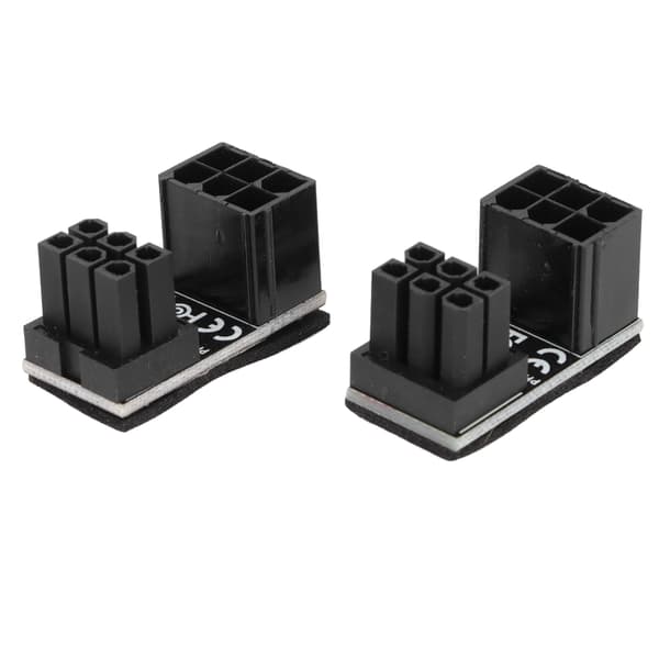 2 pcs ATX 6-pin Adapter Abrasion Performance Small Volume Lightweight Desktop Graphics Card Adapter Mushroom Model