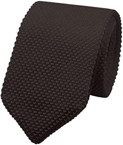 Stickade slipsar för män Enfärgad 2,76'' Smal halsduk Formell affär Stickad Daglig Bröllopsfest Brun - Tan