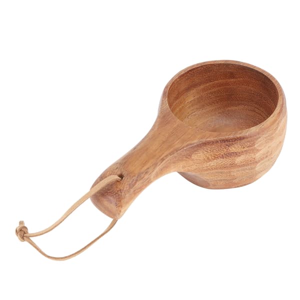 Wooden Coffee Cup 220ML Eco-Friendly Portable Heat Insulating Coffee Cup with Comfortable Grip for Home Turtle Thin Handle