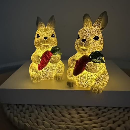 Sengelampe til børn | Sød figurformet LED-natlampe | Dekorativ kanin-natlampe til piger og drenge (DB)