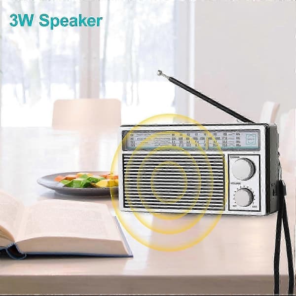 AM FM Transistoriradio, Kannettava Retrostyyli Kovalla Äänellä