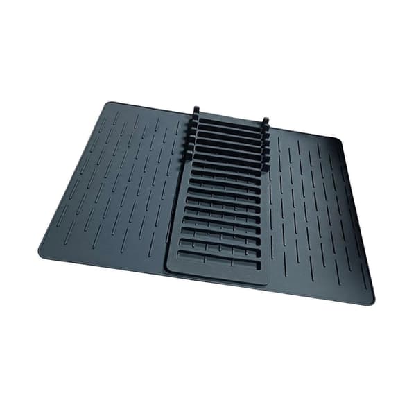 Dish Drying Rack Non-Slip Silicone Dish Mat for Countertop Kitchen Utensils