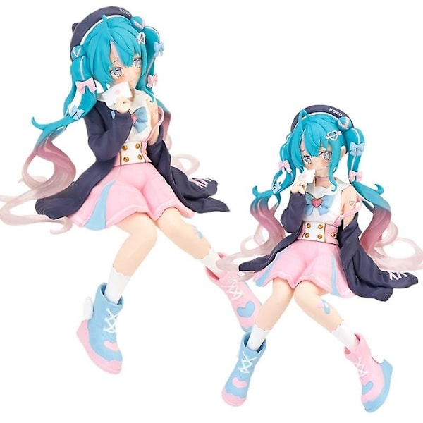 14cm virtuaalinen idolilaulaja Hatsune Miku Anime-hahmo Kaksiulotteinen kaunis tyttö Toimintahahmot Kawaii Noodle Stopper Mallilelu MIKU C with box