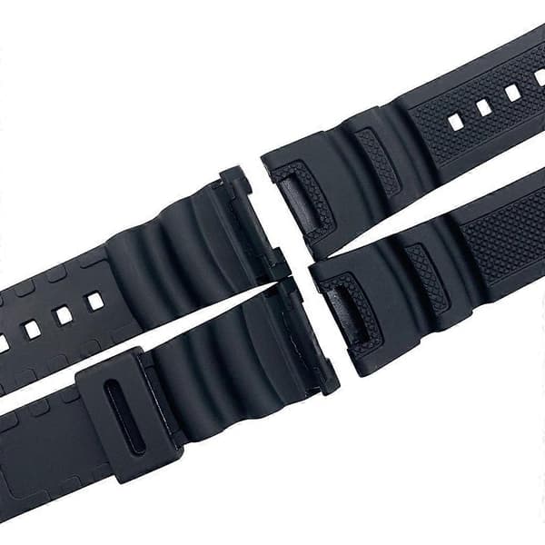 För C Asio SGW-100 Serien Loop-Justerbart Armbånd Silikonebånd Erstatningsrem [DB] Sølv Silver
