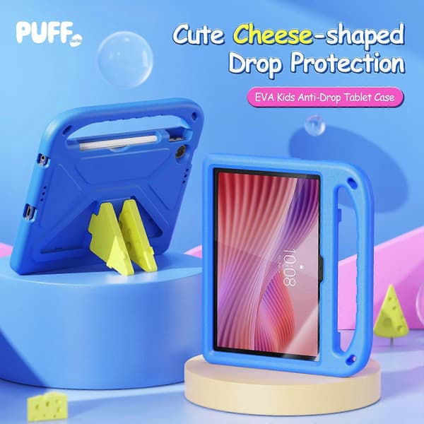 Lenovo Tab 10.1 2025 Case, Shockproof EVA Tablet Case with Stand and Handle for Kids, Blue Blue