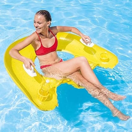 Halvt nedsænkelig poolstol - tilfældig farve, 1 stk