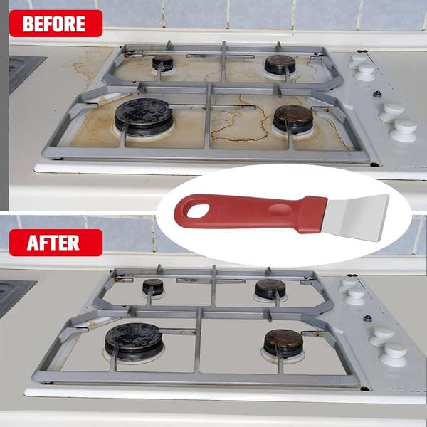 Skraberblad, rustfrit stål til induktionskomfur, ingen ridser, 2 stk, 15,3x3,4 cm